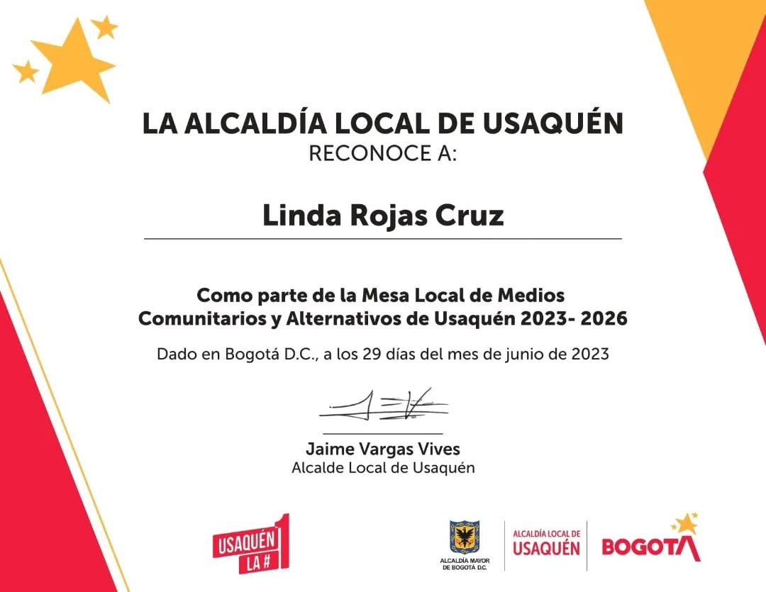Reconocimiento ante la Mesa Local de Medios Comunitarios — 2023